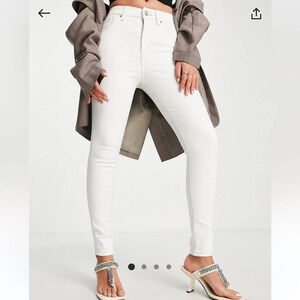 Topshop White Jamie Skinny Jeans 28